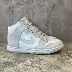 Nike Dunk High Retro 'White Vast Grey' Sneakers Mens sz 8.5